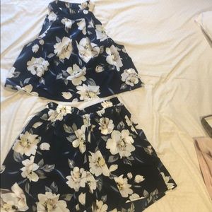 Shein 2 pc crop shirt w/ shorts